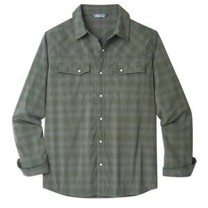 $129! NEW Men's Stio Eddy Shirt - Deep Shade Plaid - Small